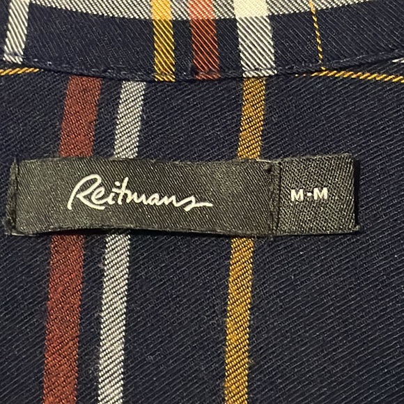 Reitmans - Plaid Shirt Dress with Front Tie
Color: Verona Blue - Picture 6 of 7